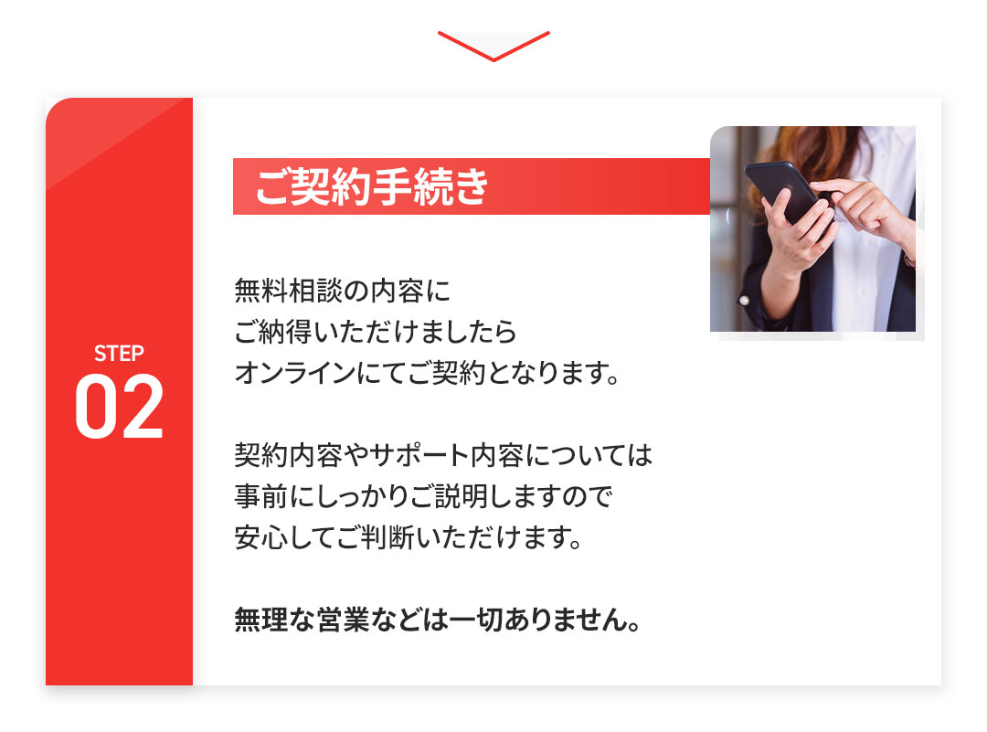 STEP 02 ご契約手続き